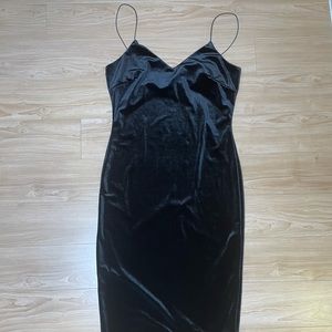 Black Velvet midi dress